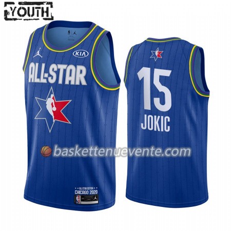 Maillot Basket Denver Nuggets Nikola Jokic 15 2020 All-Star Jordan Brand Bleu Swingman - Enfant